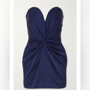 Alex Perry- Kord strapless twist-front satin-crepe mini dress